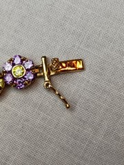CINER Style Sterling Lilac and Lavender, Pink Topaz, Citrine Crystal Floral Link