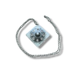 Vintage 1960’s Rolf Buodd Signed Pewter Pendant Brutalist Viking Nordic Norway