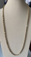 Beautiful Vintage 1970’s Goldtone Anchor Chain Necklace 28”