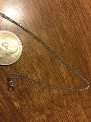 VTG 14K GOLD White 1 Dwt MAJORICA PEARL PENDANT CHAIN NECKLACE