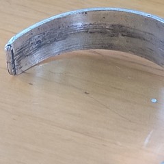 Vintage Howlite Cabochon Cuff Bracelet Silver Tone Southwestern Boho