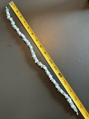 Vintage Flat White Dyed Turquoise Shell Necklace Surfer Beach Retro Boho