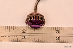 RARE Antique Sterling Silver Amethyst Cufflinks Cuff Links Approx 5ct Each