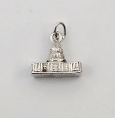 VTG Sterling U.S. Capitol Building Charm Pendant – 3D Landmark Travel Charm 3.1g
