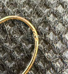 Vintage Stamped Solid 14kt Gold Hoop Earrings 0.37g New Old Stock!