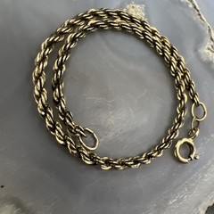 925 Sterling Silver VTG Bracelet ~ Danecraft ~ 2.5mm Rope Chain ~ 7″ ~ 2.9g