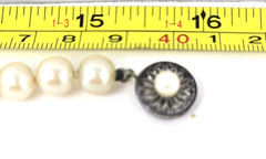 Vintage 50’s Sterling Silver Clasp SONATA Glass Faux Pearl Necklace In Box