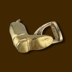 Vintage 14K Gold Cowboy Boot Charm Pendant Articulated Stirrup 1.1” 5.3g