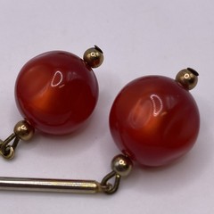 Lot of 6 Pair Clip on Earrings Vintage Thermoset Moonglow Fruit Flowers Jewelry