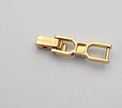 Swarovski Square Shape Crystal Tennis Bracelet Gold Plate Signed Adjustable 4mm