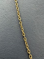 Minimalist Pendant Holder Necklace 24-Inch Chain Gold Textured Vintage Classic