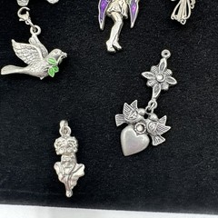 Vintage Now LOT 14 Silver Tone Pewter Pendants Charms Craft Wear Jewelry