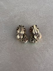 VINTAGE costume jewelry clip-on earrings, likely from the (circa 1950s–1960s)