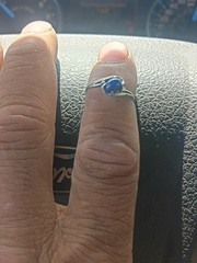 Vintage Lindy’s 14k White Gold Star Sapphire Diamond Cocktail Retro Ring Size 9