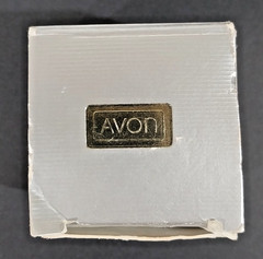 NOS Vintage 1985 Avon Genuine Cultured Pearl Ring Size 8 18K HGE Blue Velvet Box
