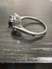Vintage Sterling Silver Ring With Blue Gemstone