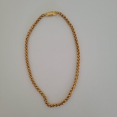 Vintage Mario Valentino Gold Plated Chain Necklace 15 Inch Thick Chocker