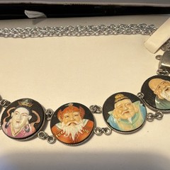 Toshikane Seven Lucky Gods Porcelain Necklace