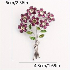 Fashion Dripping Oil Creative Three-dimensional Foliage Flower Bouquet Brooch