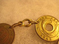 Vintage East Africa, Kenya, Uganda, 1942 coin jewelry bracelet