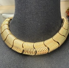 STUNNING VINTAGE ESTATE “S”WAVE LINKS GIVENCHY GOLD Collar Necklace