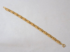 Vintage Gold Tone Paper Clip 6 7/8 Inch Bracelet