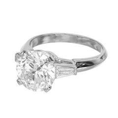IGI Certified 3.00 Carat Diamond Platinum Engagement Ring