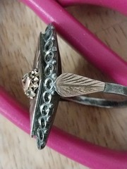 Antique Victorian Silver and Marcasite Ring Size 6