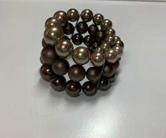 Vintage Taupe Brown Stretchy Bracelet One Size Fits All