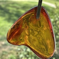 Vintage Pendant Necklace 18 Inch Baltic Amber Gem Polished 925 Sterling 6.9g