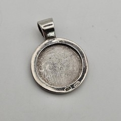 VTG Antique SE Sterling Silver Pendant Monogram 925 GML GMS JMS ROUND TAG 9.1g