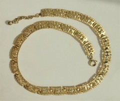 Vintage AMERIKANER Andreas Daub A*D Germany Double Gold Plated Necklace