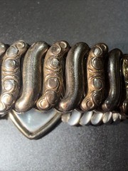 1940’s Co-Star Sterling Base Expandable Sweetheart Bracelet