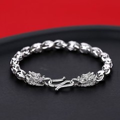 URMYLADY 925 Sterling Silver Exquisite dragon head Chain bracelets jewelry