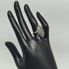 Vintage Uncas Mfg. Co. Sterling Silver 925 Marcasite Ring Sz 7 Art Deco