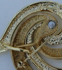 TONA 2 Tone Brooch Pin Pendant