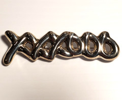 Vintage 1980s X and O Abstract Modern Art Puffy Sterling Silver Pin Brooch 14.9g