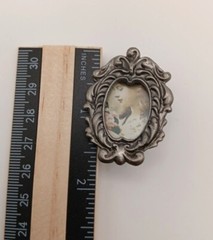 1- 3/4″ Pewter Pin photo holder brooch