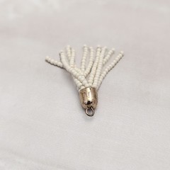 Vintage Pendant Cream Beads – No Chain Included – Fair Condition
