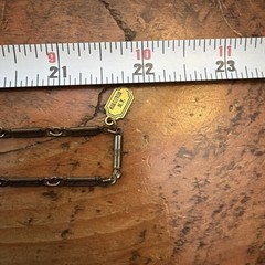 Vintage Pididdly Links Brass Locket Necklace Faux Pocket Watch Kingston N.Y 37”