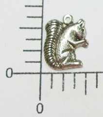 43624 4 Pc Lot Matte Silver Oxidized Squirrel Jewelry Finding Charm