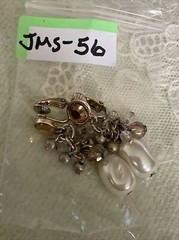 Vintage Gold Tone Clip On Earrings Jewelry JMS-56