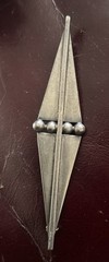 Vintage Sterling Signd ANDRA DATED 1939 TRUE Art Deco Modernist Brooch 23G