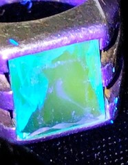 Vintage Southwestern Style Men’s Sterling Ring, Sz 8.75, Blue Stone, 9.5g