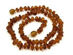 ANTIQUE BALTIC AMBER HAND KNOTTED BEAD 18″ NECKLACE SCREW ESTATE FIND TESTED