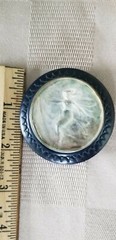Rare Edwardian Era Gabriel Stalin Fairy Nymph Glass Sash Buckle