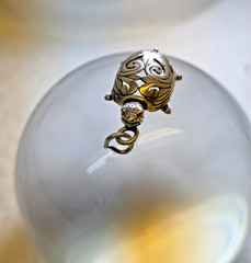 3D TURTLE 1 1/4″ w O ring x 5/8″ Sterling Silver 0.925 Charm or Pendant