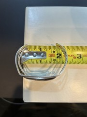 Vintage Mexico Alpaca Silver Cuff Bracelet Abalone She’ll Inlay