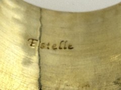 ESTELLE NEPAL GOLD PLATED 925 HAMMERED CIGAR BAND SIZE ~7.25 RNG K887B