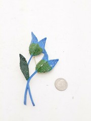 Beautiful Large ART Leaf Design Pin Hand Painted